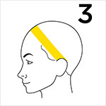 Ear To Ear Across Forehead Diagram